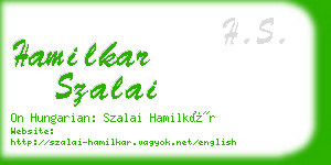 hamilkar szalai business card